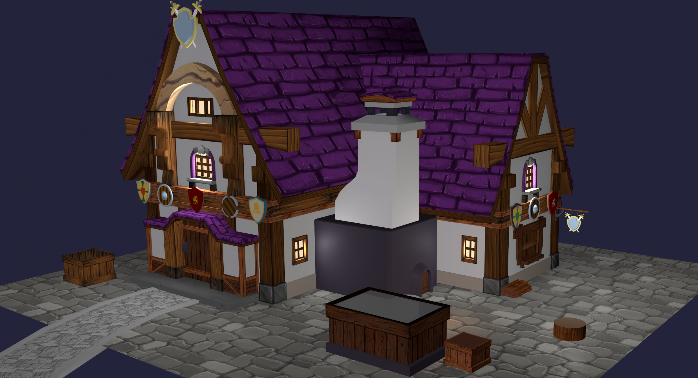 Fixing some unwrapping errors and making the side of the building more interesting.