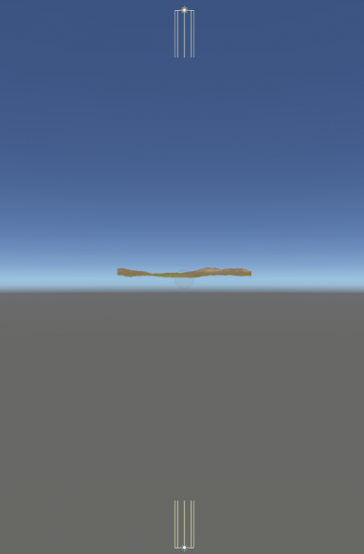 The sun and moon lights, positioned under a dummy object