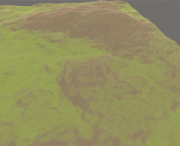 A grass 'rule': The grass texture can only be placed below a certain height, and only on flatter areas.