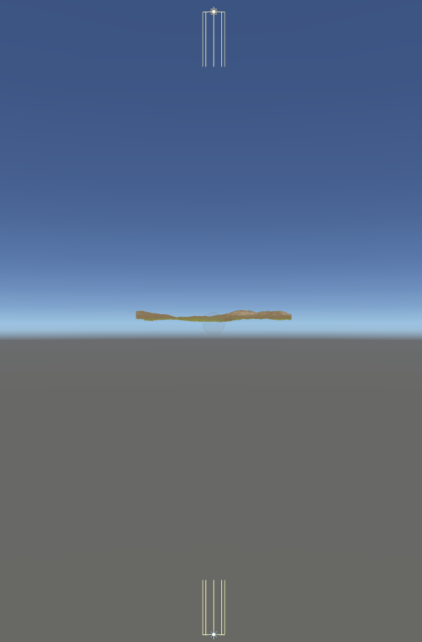 The sun and moon lights, positioned under a dummy object